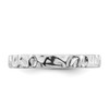 Lex & Lu Sterling Silver Stackable Expressions Rhodium Ring LAL9541- 4 - Lex & Lu