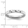Lex & Lu Sterling Silver Stackable Expressions Rhodium Ring LAL9541- 5 - Lex & Lu