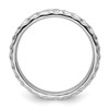 Lex & Lu Sterling Silver Stackable Expressions Rhodium Ring LAL9637- 2 - Lex & Lu