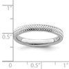 Lex & Lu Sterling Silver Stackable Expressions Rhodium Ring LAL9661- 5 - Lex & Lu