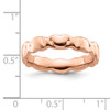 Lex & Lu Sterling Silver Stackable Expressions Pink-plated Hearts Ring LAL9691- 5 - Lex & Lu