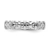 Lex & Lu Sterling Silver Stackable Expressions Rhodium Ring LAL9781- 4 - Lex & Lu