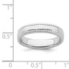 Lex & Lu Sterling Silver Stackable Expressions Rhodium Ring LAL9853- 5 - Lex & Lu