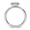 Lex & Lu Sterling Silver Stackable Expressions Peace Symbol Diamond Ring LAL9997- 2 - Lex & Lu