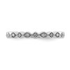 Lex & Lu Sterling Silver Stackable Expressions Diamond Ring LAL10021- 4 - Lex & Lu