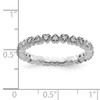 Lex & Lu Sterling Silver Stackable Expressions Diamond Heart Ring LAL10027- 5 - Lex & Lu