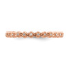Lex & Lu Sterling Silver Stackable Expressions Diamond Pink-plated Ring LAL10057- 4 - Lex & Lu