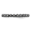 Lex & Lu Sterling Silver Stackable Expressions Diamond Black-plated Ring LAL10069- 4 - Lex & Lu