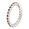 Lex & Lu Sterling Silver Stackable Expressions Garnet Ring LAL10081- 3 - Lex & Lu