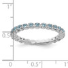 Lex & Lu Sterling Silver Stackable Expressions Aquamarine Ring LAL10093- 5 - Lex & Lu