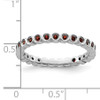 Lex & Lu Sterling Silver Stackable Expressions Garnet Ring LAL10153- 5 - Lex & Lu