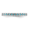 Lex & Lu Sterling Silver Stackable Expressions Blue Topaz Ring LAL10219- 4 - Lex & Lu