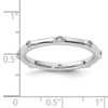 Lex & Lu Sterling Silver Stackable Expressions White Topaz Ring LAL10243- 5 - Lex & Lu