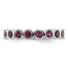 Lex & Lu Sterling Silver Stackable Expressions Rhodolite Garnet Ring LAL10327- 4 - Lex & Lu