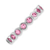Lex & Lu Sterling Silver Stackable Expressions Pink Tourmaline Ring LAL10351- 3 - Lex & Lu