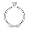 Lex & Lu Sterling Silver Stackable Expressions High 4mm Round Cr. Sapphire Ring LAL10777- 2 - Lex & Lu