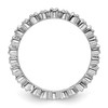 Lex & Lu Sterling Silver Stackable Expressions White Topaz & Diamond Ring LAL11191- 2 - Lex & Lu