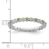 Lex & Lu Sterling Silver Stackable Expressions Peridot & Diamond Ring LAL11215- 5 - Lex & Lu