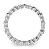 Lex & Lu Sterling Silver Stackable Expressions Cr. Sapphire & Diamond Ring LAL11221- 2 - Lex & Lu