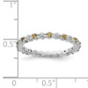 Lex & Lu Sterling Silver Stackable Expressions Citrine & Diamond Ring LAL11233- 5 - Lex & Lu