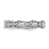 Lex & Lu Sterling Silver Stackable Expressions Polished Fleur De Lis Ring LAL11245- 4 - Lex & Lu