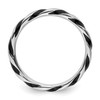 Lex & Lu Sterling Silver Stackable Expressions Twisted Black Enameled Ring LAL11305- 2 - Lex & Lu