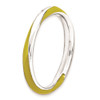 Lex & Lu Sterling Silver Stackable Expressions Twisted Yellow Enameled Ring LAL11347- 3 - Lex & Lu