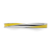 Lex & Lu Sterling Silver Stackable Expressions Twisted Yellow Enameled Ring LAL11347- 4 - Lex & Lu
