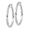 Lex & Lu Sterling Silver w/Rhodium Twisted Hoop Earrings LAL22684 - 2 - Lex & Lu