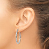 Lex & Lu Sterling Silver w/Rhodium Twisted Hoop Earrings LAL22684 - 3 - Lex & Lu