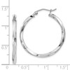Lex & Lu Sterling Silver w/Rhodium Twisted Hoop Earrings LAL22684 - 4 - Lex & Lu