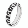 Lex & Lu Sterling Silver Stackable Expressions Polished Enameled Animal Print Ring LAL11467- 3 - Lex & Lu