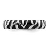 Lex & Lu Sterling Silver Stackable Expressions Polished Enameled Animal Print Ring LAL11467- 4 - Lex & Lu