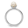 Lex & Lu Sterling Silver Stack Exp. Polished White FW Cultured Pearl Ring LAL11617- 2 - Lex & Lu