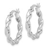 Lex & Lu Sterling Silver Twist 25mm Hoop Earrings LAL22688 - 2 - Lex & Lu