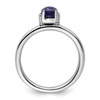 Lex & Lu Sterling Silver Stackable Expressions Polished Blue Lapis Ring LAL11671- 2 - Lex & Lu