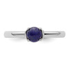 Lex & Lu Sterling Silver Stackable Expressions Polished Blue Lapis Ring LAL11671- 4 - Lex & Lu