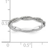 Lex & Lu Sterling Silver Stackable Expressions Polished Diamond Ring LAL11725- 5 - Lex & Lu