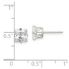 Lex & Lu Sterling Silver 6mm Square CZ 4 Prong Stud Earrings LAL22690 - 4 - Lex & Lu