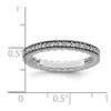 Lex & Lu Sterling Silver Stackable Expressions Polished Diamond Ring LAL11815- 5 - Lex & Lu