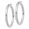 Lex & Lu Sterling Silver w/Rhodium 4mm Round Hoop Earrings LAL22692 - 2 - Lex & Lu