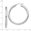 Lex & Lu Sterling Silver w/Rhodium 4mm Round Hoop Earrings LAL22692 - 4 - Lex & Lu