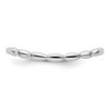 Lex & Lu Sterling Silver Stackable Expressions Polished Rhodium-plate Wave Ring LAL11905- 4 - Lex & Lu