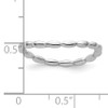 Lex & Lu Sterling Silver Stackable Expressions Polished Rhodium-plate Wave Ring LAL11905- 5 - Lex & Lu