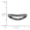 Lex & Lu Sterling Silver Stackable Expressions Polished Black-plate Wave Ring LAL11911- 4 - Lex & Lu