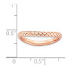 Lex & Lu Sterling Silver Stackable Expressions Polished Pink-plate Wave Ring LAL11941- 4 - Lex & Lu