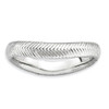 Lex & Lu Sterling Silver Stackable Expressions Polished Rhodium-plate Wave Ring LAL12013 - Lex & Lu