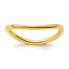 Lex & Lu Sterling Silver Stackable Expressions Polished Gold-plate Wave Ring LAL12055 - Lex & Lu