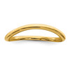 Lex & Lu Sterling Silver Stackable Expressions Polished Gold-plate Wave Ring LAL12055- 3 - Lex & Lu