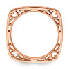 Lex & Lu Sterling Silver Stackable Expressions Polished Pink-plate Square Ring LAL12283- 2 - Lex & Lu